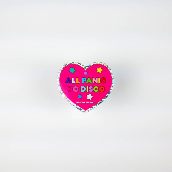 All Panic No Disco Heart Holographic Glitter Sticker - Harlem Starlet