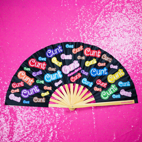 Bamboo Clack Fan - Cunt in Black - Harlem Starlet