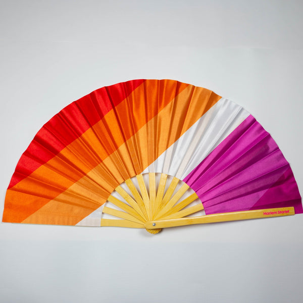 Bamboo Clack Fan - Lesbian Flag - Harlem Starlet