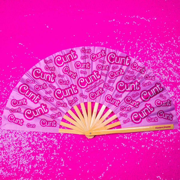Cunt Bamboo Clack Fan – Pink