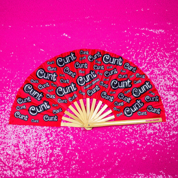 Cunt Bamboo Clack Fan – Red - Harlem Starlet