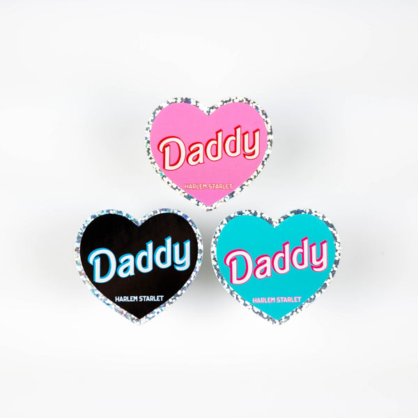 Daddy Heart Holographic Glitter Sticker - Harlem Starlet