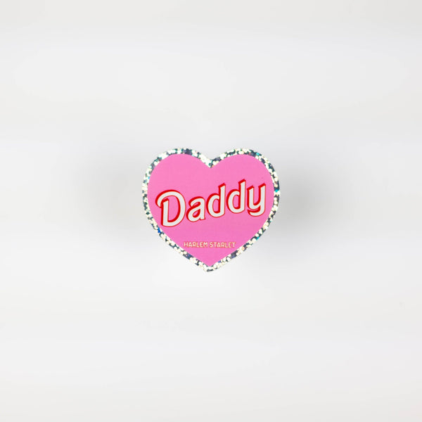 Daddy Heart Holographic Glitter Sticker - Harlem Starlet