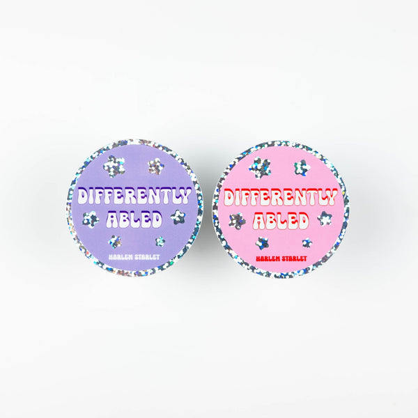 Differently Abled Round Holographic Glitter Sticker - Harlem Starlet