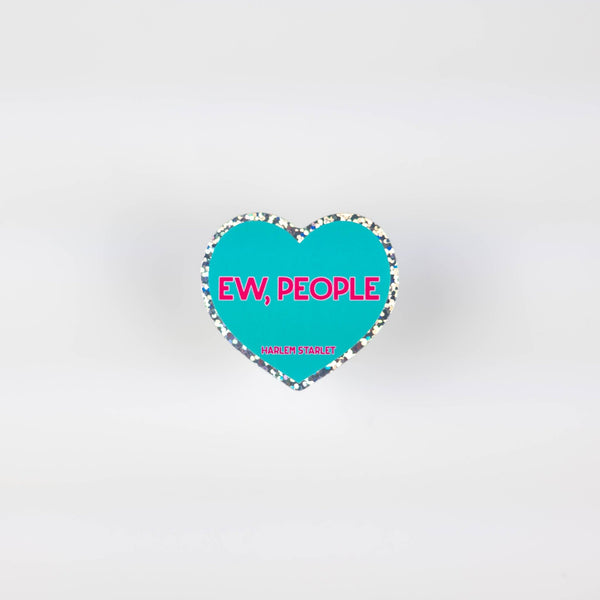 Ew People Heart Holographic Glitter Sticker - Harlem Starlet