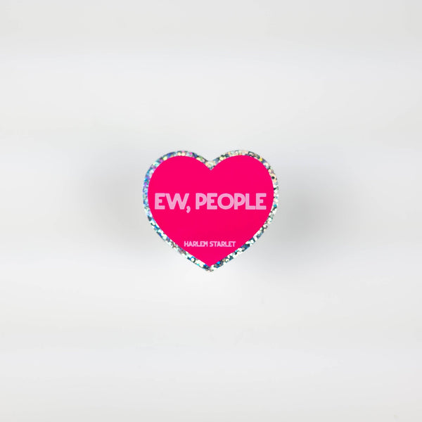 Ew People Heart Holographic Glitter Sticker - Harlem Starlet