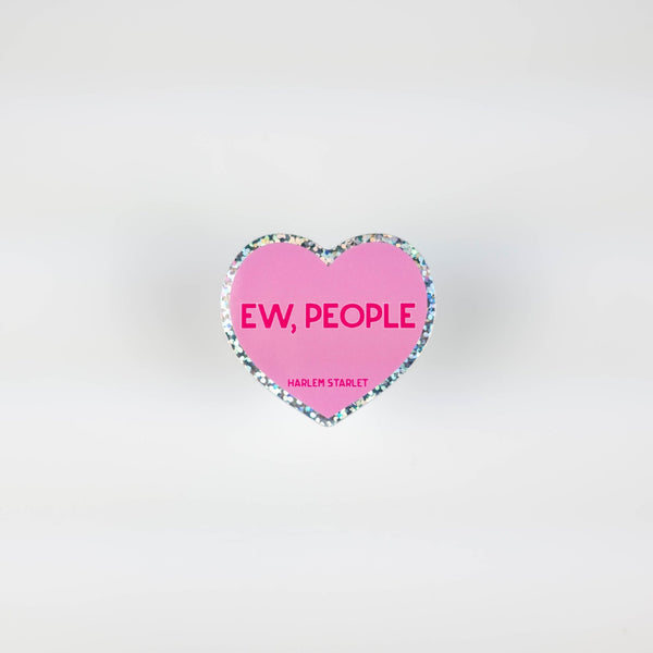 Ew People Heart Holographic Glitter Sticker - Harlem Starlet
