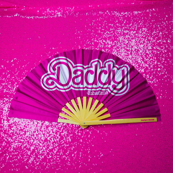 Daddy Bamboo Clack Fan – Hot Pink