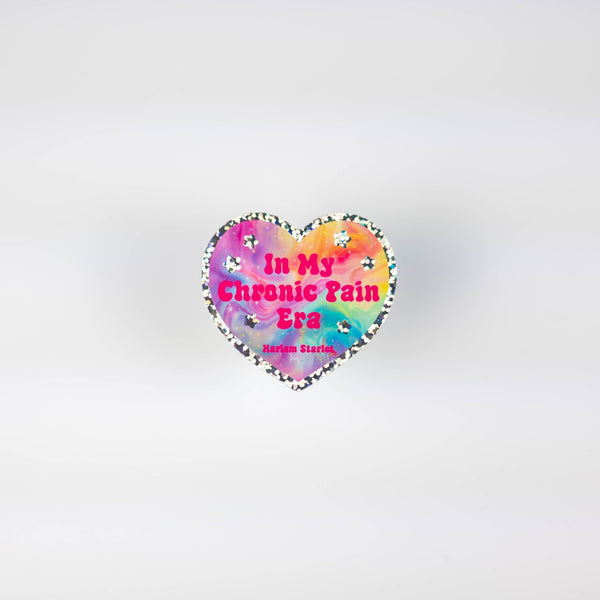 In My Chronic Pain Era Heart Holographic Glitter Sticker - Harlem Starlet