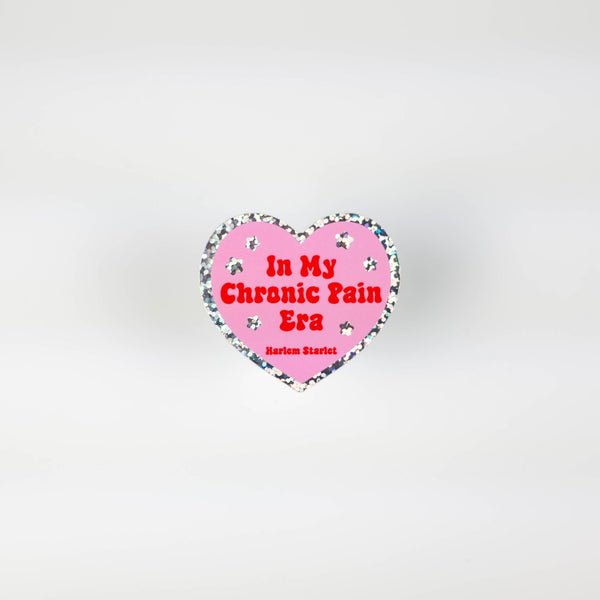 In My Chronic Pain Era Heart Holographic Glitter Sticker - Harlem Starlet