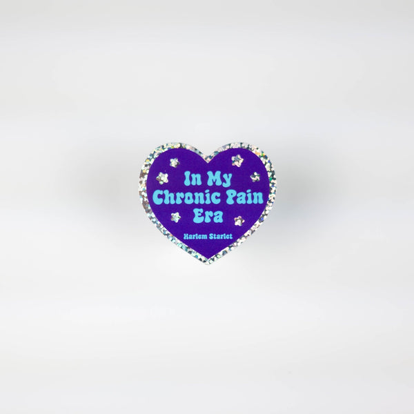 In My Chronic Pain Era Heart Holographic Glitter Sticker - Harlem Starlet