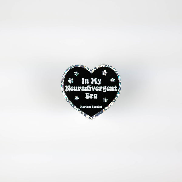 In My Neurodivergent Era Heart Holographic Glitter Sticker - Harlem Starlet