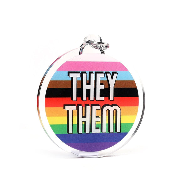 Keyring - Progress Flag w They Them - Harlem Starlet