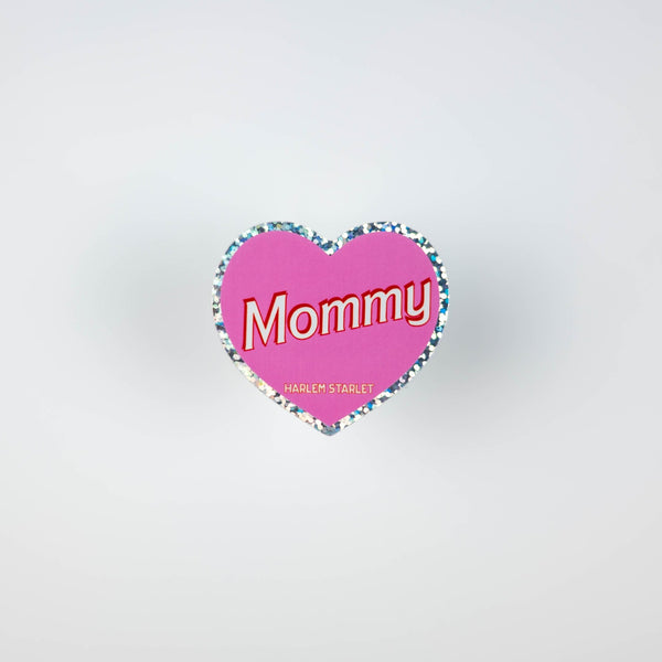 Mommy Heart Holographic Glitter Sticker - Harlem Starlet
