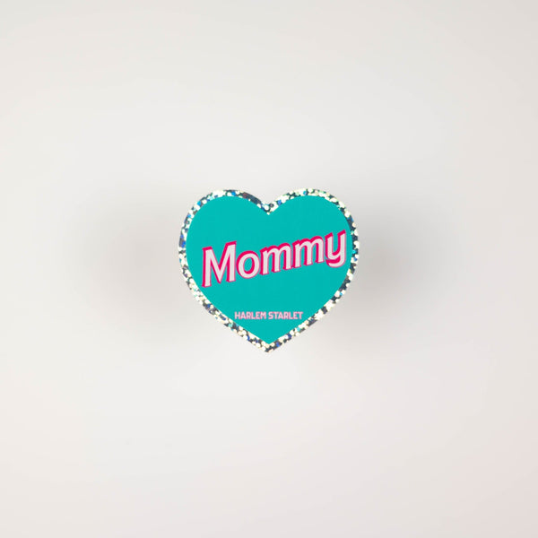 Mommy Heart Holographic Glitter Sticker - Harlem Starlet
