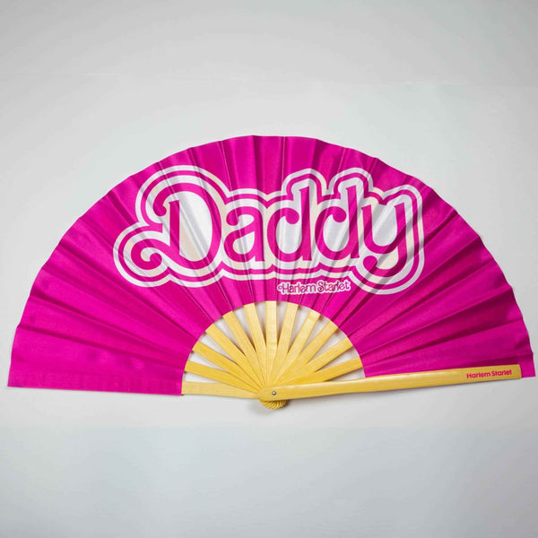 Daddy Bamboo Clack Fan – Hot Pink