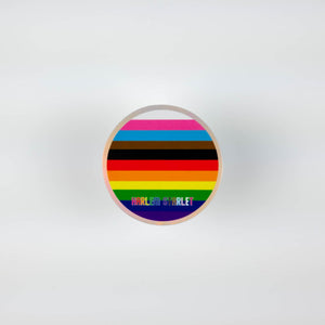 Progress Flag Round Holographic Glitter Sticker - Harlem Starlet