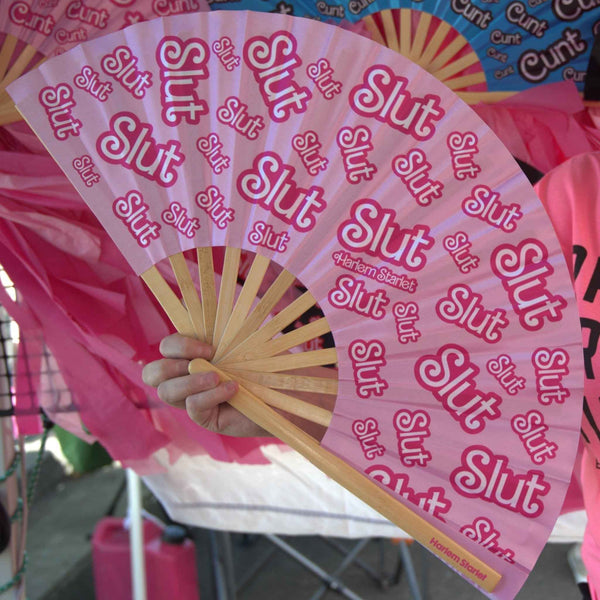 Slut Bamboo Clack Fan – Pink