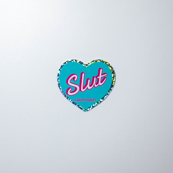 Slut Heart Holographic Glitter Sticker - Harlem Starlet