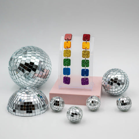 Glitter Square Chain Queerings - Pride Flag **check measurements** - Harlem Starlet