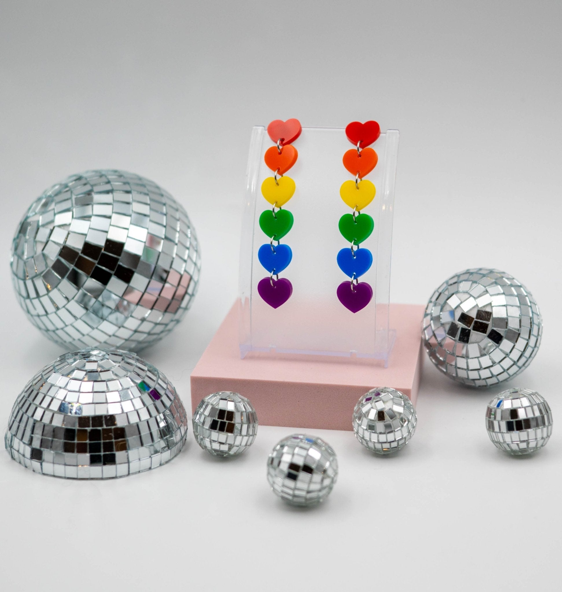 Plain Heart Chain Queerings - Pride Flag - Small - Harlem Starlet