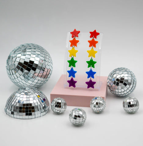 Plain Star Chain Queerings - Pride Flag **check measurements** - Harlem Starlet