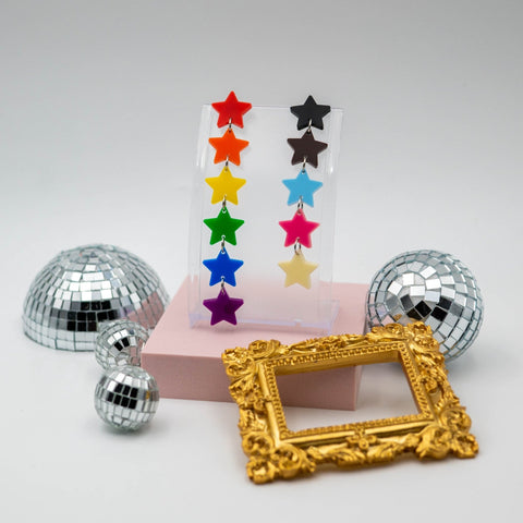 Plain Star Chain Queerings - Progress Flag **check measurements** - Harlem Starlet