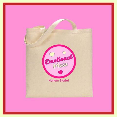 Tote Bag - Emotional Mess in Pink - Harlem Starlet